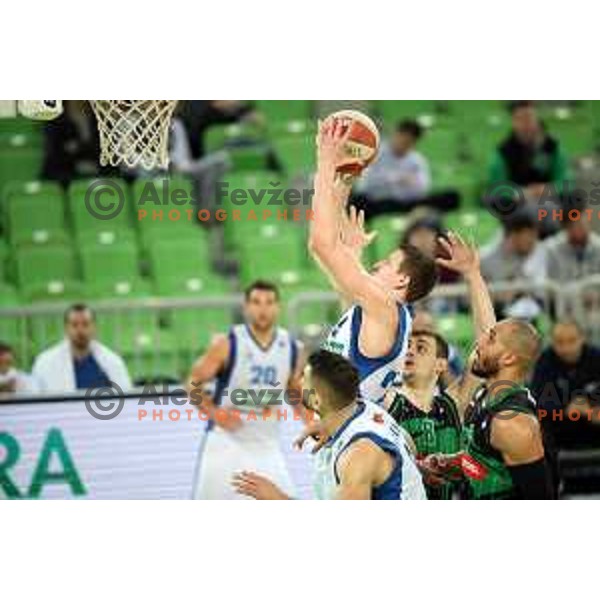 of Petrol Olimpija in action during ABA league basketball match between Petrol Olimpija and Zadar in Stozice Hall, Ljubljana on March 11, 2018