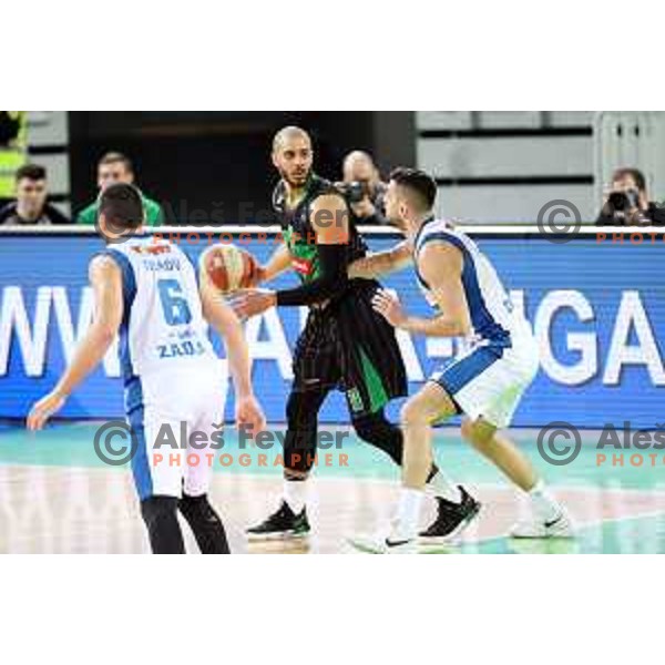 of Petrol Olimpija in action during ABA league basketball match between Petrol Olimpija and Zadar in Stozice Hall, Ljubljana on March 11, 2018