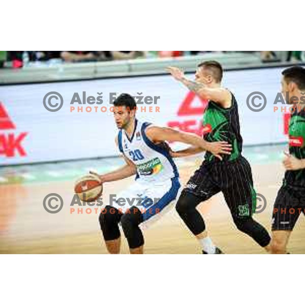 of Petrol Olimpija in action during ABA league basketball match between Petrol Olimpija and Zadar in Stozice Hall, Ljubljana on March 11, 2018