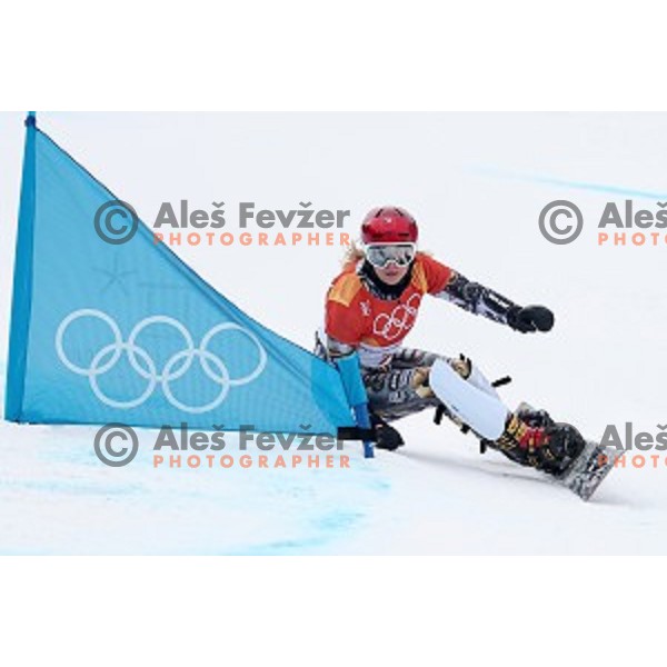 Ester Ledecka (CZE), Olympic gold medalist of Snowboard Women\'s Parallel Giant Slalom at Phoenix Snow park during PyeongChang 2018 Winter Olympic Games, South Korea on February 24, 2018