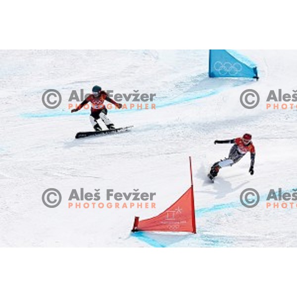 Ester Ledecka (CZE), Olympic gold medalist of Snowboard Women\'s Parallel Giant Slalom at Phoenix Snow park during PyeongChang 2018 Winter Olympic Games, South Korea on February 24, 2018