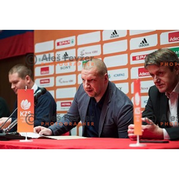 Matej Erjavec during the general assembly of the KZS in Austria Trend Hotel, Ljubljana, Slovenia on March 15, 2018