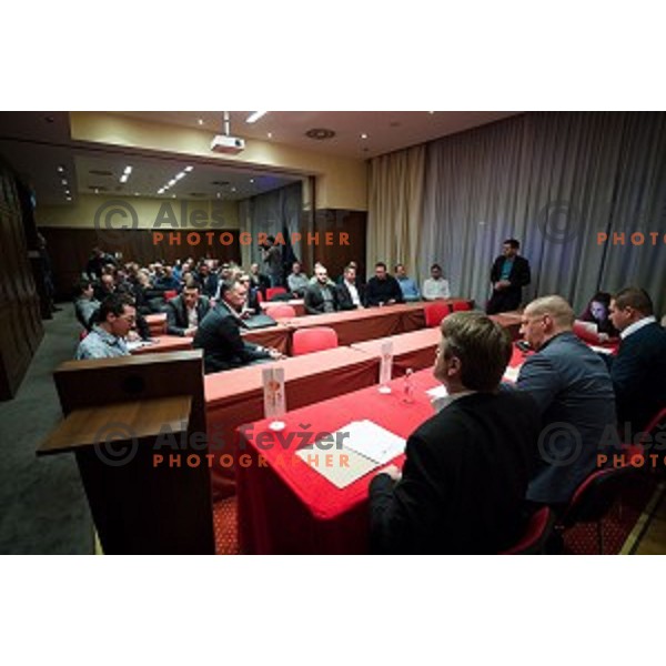 The general assembly of the KZS in Austria Trend Hotel, Ljubljana, Slovenia on March 15, 2018