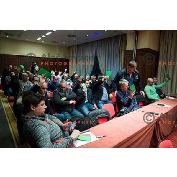 The general assembly of the KZS in Austria Trend Hotel, Ljubljana, Slovenia on March 15, 2018