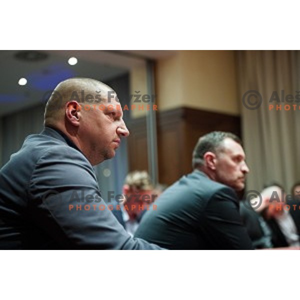 Matej Erjavec during the general assembly of the KZS in Austria Trend Hotel, Ljubljana, Slovenia on March 15, 2018