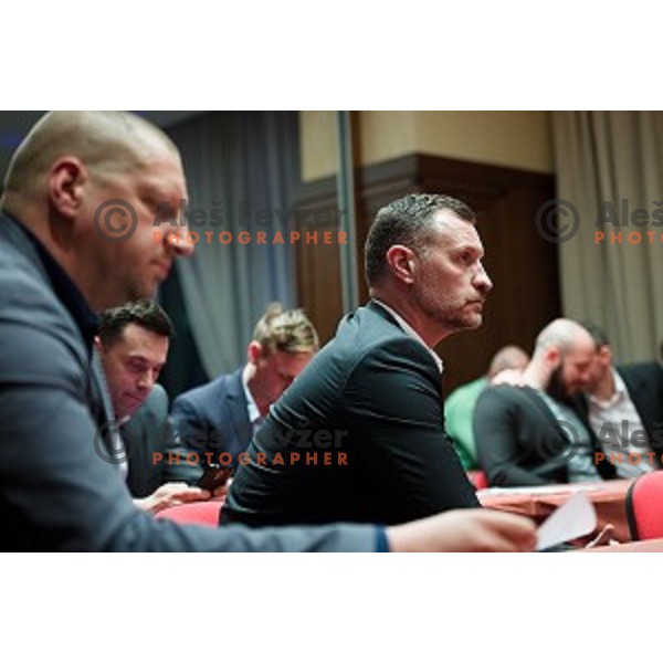 Radoslav Trifunovic during the general assembly of the KZS in Austria Trend Hotel, Ljubljana, Slovenia on March 15, 2018