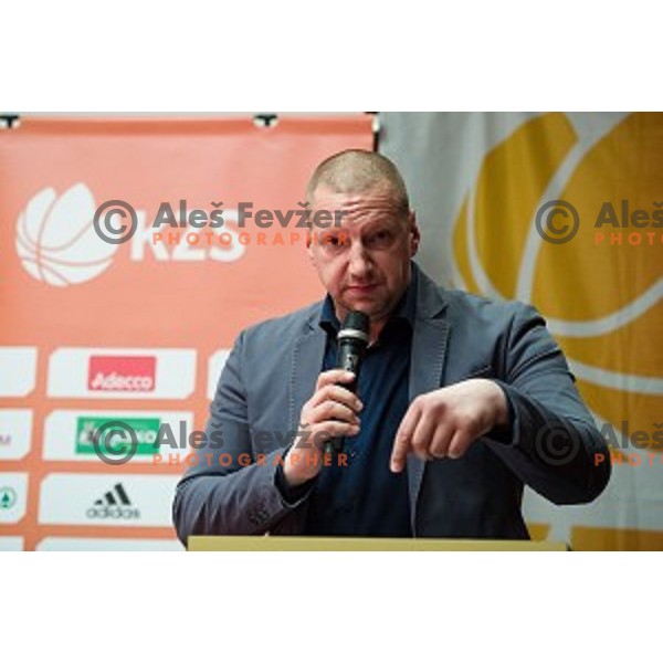 Matej Erjavec during the general assembly of the KZS in Austria Trend Hotel, Ljubljana, Slovenia on March 15, 2018
