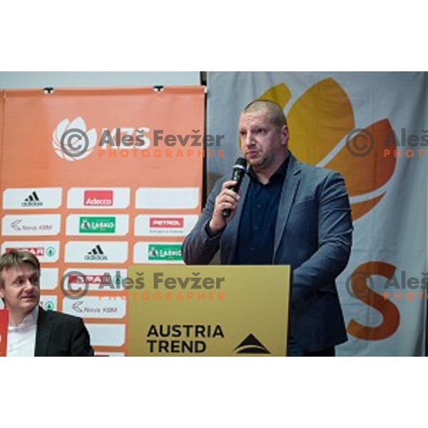Matej Erjavec during the general assembly of the KZS in Austria Trend Hotel, Ljubljana, Slovenia on March 15, 2018