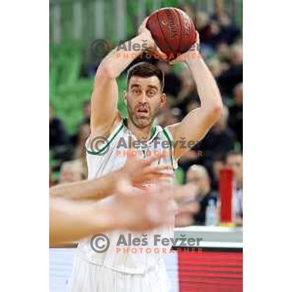 Drazen Bubnic in action during Nova KBM league basketball match between Petrol Olimpija and Krka in Stozice, Ljubljana, Slovenia on March 17, 2018