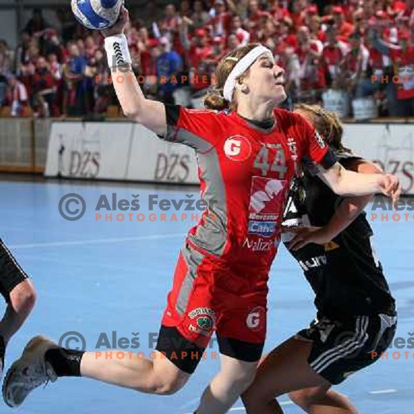 Maja Zrnec at handball game Krim Mercator-Sevehof in EHF Champions league, played in Ljubljana 5.01.2008. Photo by Ales Fevzer 