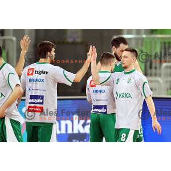 action during Nova KBM league basketball match between Petrol Olimpija and Krka in Stozice, Ljubljana, Slovenia on March 17, 2018