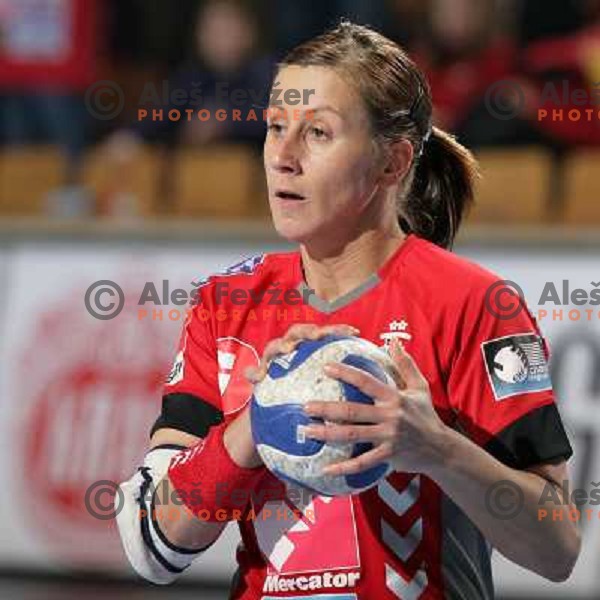 Tanja Oder at handball game Krim Mercator-Sevehof in EHF Champions league, played in Ljubljana 5.01.2008. Photo by Ales Fevzer 