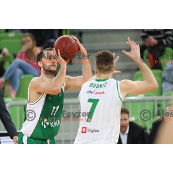 Sasa Zagorac of Krka in action during Nova KBM league basketball match between Petrol Olimpija and Krka in Stozice, Ljubljana, Slovenia on March 17, 2018