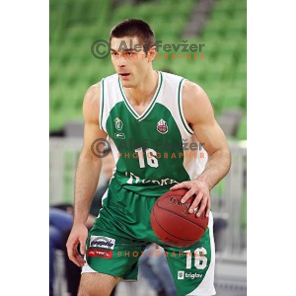 Marko Josilo of Krka in action during Nova KBM league basketball match between Petrol Olimpija and Krka in Stozice, Ljubljana, Slovenia on March 17, 2018