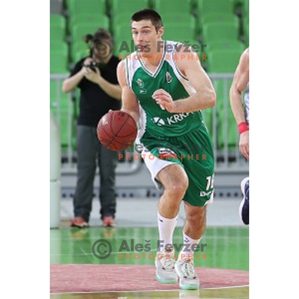Marko Josilo of Krka in action during Nova KBM league basketball match between Petrol Olimpija and Krka in Stozice, Ljubljana, Slovenia on March 17, 2018
