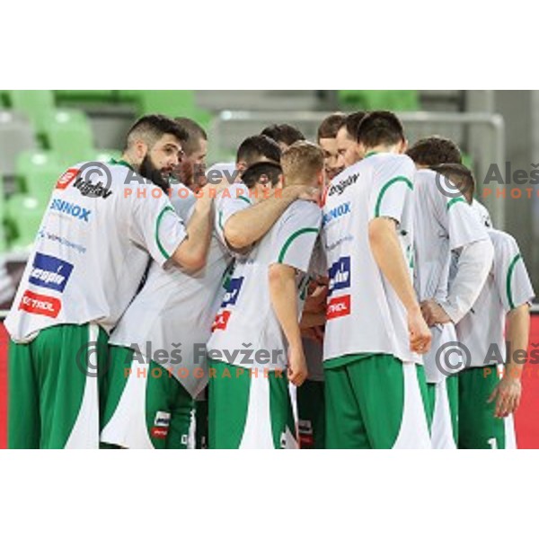 Ziga Dimec of Krka in action during Nova KBM league basketball match between Petrol Olimpija and Krka in Stozice, Ljubljana, Slovenia on March 17, 2018
