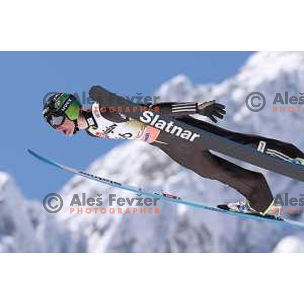 Domen Prevc (SLO) competes at Ski flying Qualification during the Final of Ski jumping World Cup 2017/2018 in Planica, Slovenia on March 22, 2018