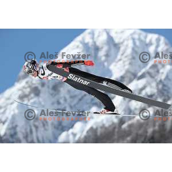 Robert Johansson (NOR) competes at Ski flying Qualification during the Final of Ski jumping World Cup 2017/2018 in Planica, Slovenia on March 22, 2018