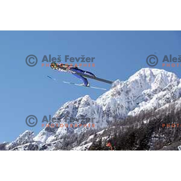 Tilen Bartol (SLO) competes at Ski flying Qualification during the Final of Ski jumping World Cup 2017/2018 in Planica, Slovenia on March 22, 2018