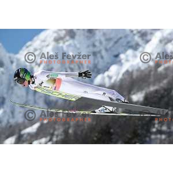 Peter Prevc (SLO) competes at Ski flying Qualification during the Final of Ski jumping World Cup 2017/2018 in Planica, Slovenia on March 22, 2018