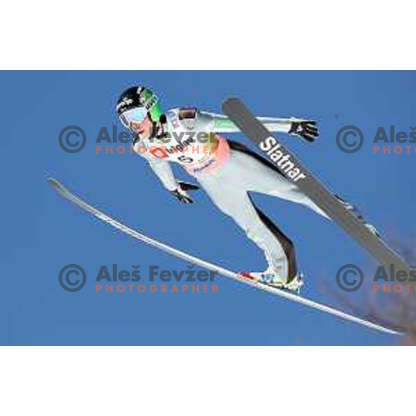 Bor Pavlovcic (SLO) competes at Ski flying Qualification during the Final of Ski jumping World Cup 2017/2018 in Planica, Slovenia on March 22, 2018