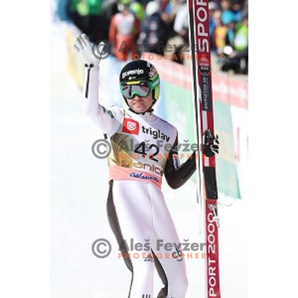 Jernej Damjan (SLO) competes at Ski flying Qualification during the Final of Ski jumping World Cup 2017/2018 in Planica, Slovenia on March 22, 2018