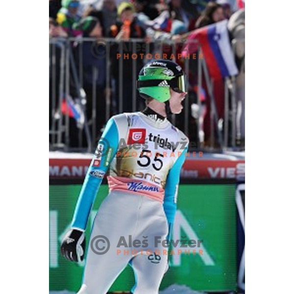 Anze Semenic (SLO) competes at Ski flying Qualification during the Final of Ski jumping World Cup 2017/2018 in Planica, Slovenia on March 22, 2018