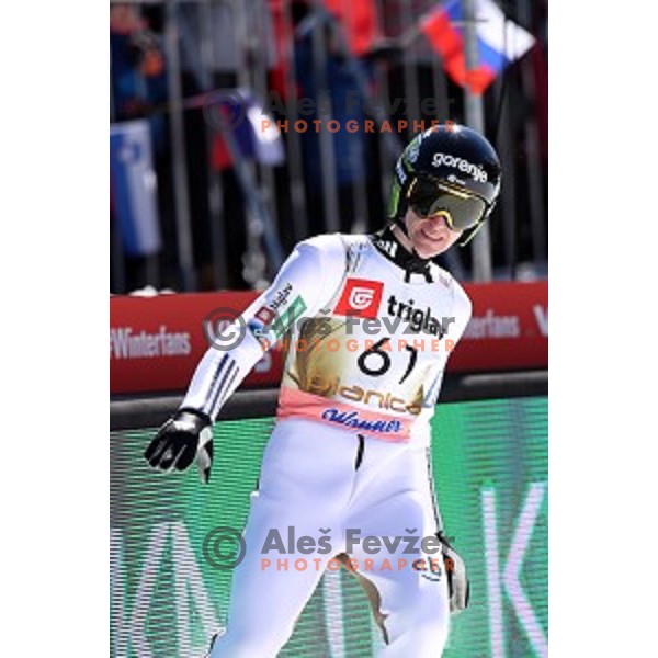 Peter Prevc (SLO) competes at Ski flying Qualification during the Final of Ski jumping World Cup 2017/2018 in Planica, Slovenia on March 22, 2018