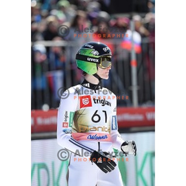 Peter Prevc (SLO) competes at Ski flying Qualification during the Final of Ski jumping World Cup 2017/2018 in Planica, Slovenia on March 22, 2018