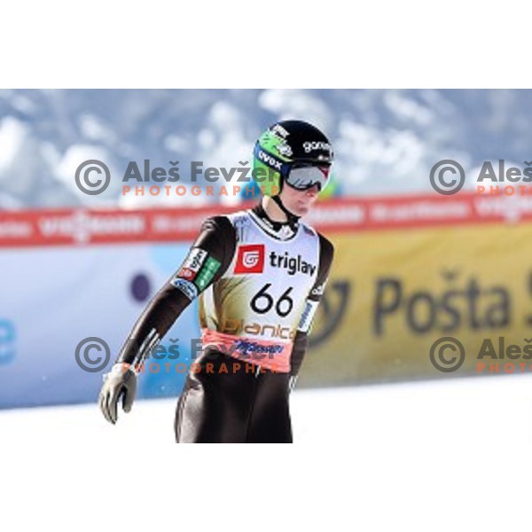 Domen Prevc (SLO) competes at Ski flying Qualification during the Final of Ski jumping World Cup 2017/2018 in Planica, Slovenia on March 22, 2018