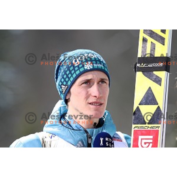 Peter Prevc (SLO) competes at Ski flying Qualification during the Final of Ski jumping World Cup 2017/2018 in Planica, Slovenia on March 22, 2018