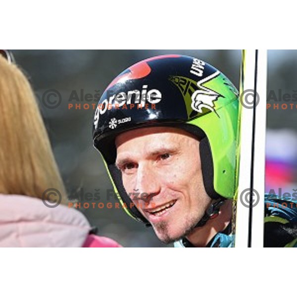 Robert Kranjec (SLO) competes at Ski flying Qualification during the Final of Ski jumping World Cup 2017/2018 in Planica, Slovenia on March 22, 2018