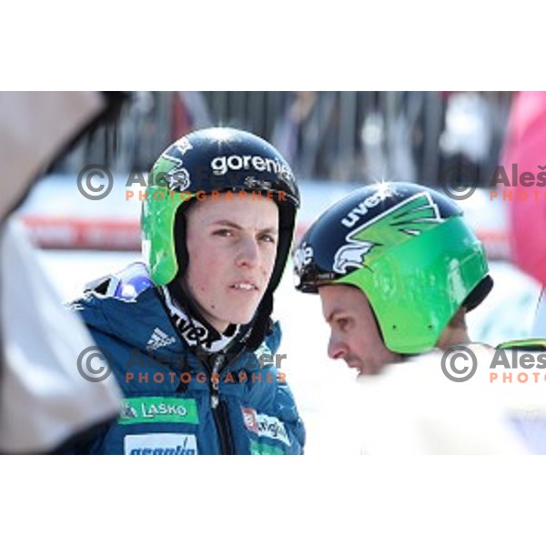 competes at Ski flying Qualification during the Final of Ski jumping World Cup 2017/2018 in Planica, Slovenia on March 22, 2018