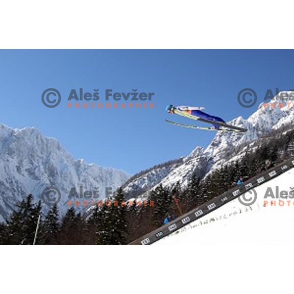 competes at Ski flying Qualification during the Final of Ski jumping World Cup 2017/2018 in Planica, Slovenia on March 22, 2018