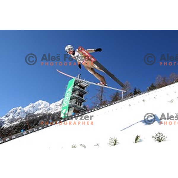 competes at Ski flying Qualification during the Final of Ski jumping World Cup 2017/2018 in Planica, Slovenia on March 22, 2018