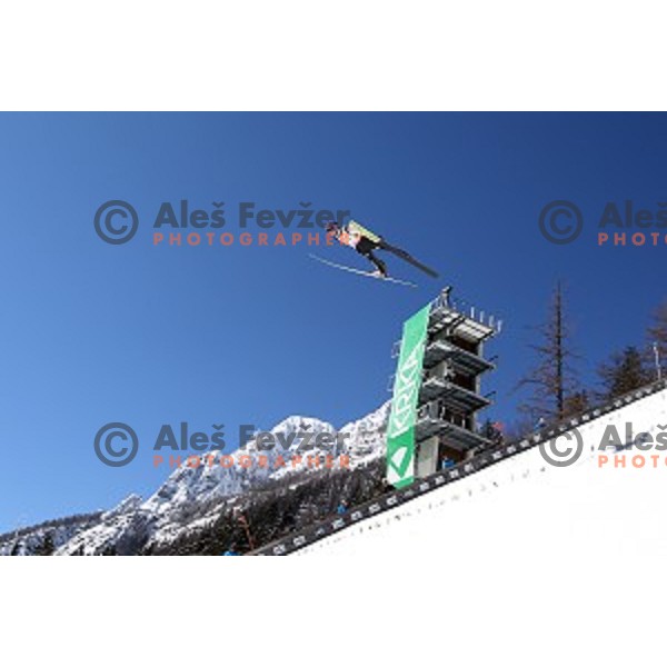 competes at Ski flying Qualification during the Final of Ski jumping World Cup 2017/2018 in Planica, Slovenia on March 22, 2018