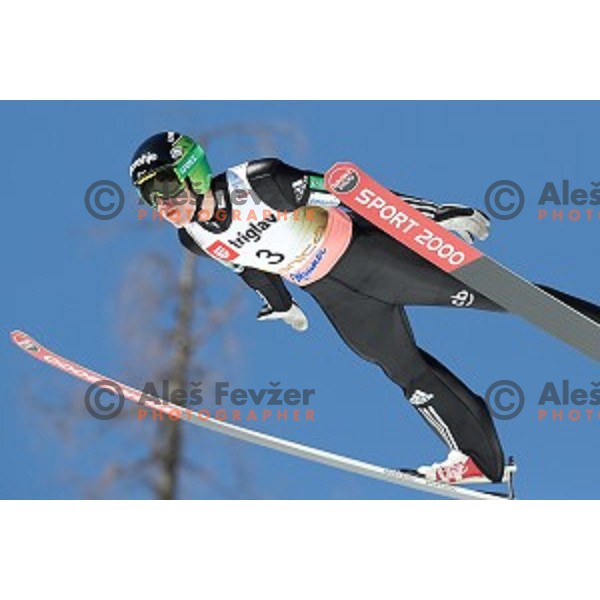 Jurij Tepes (SLO) competes at Ski flying Qualification during the Final of Ski jumping World Cup 2017/2018 in Planica, Slovenia on March 22, 2018