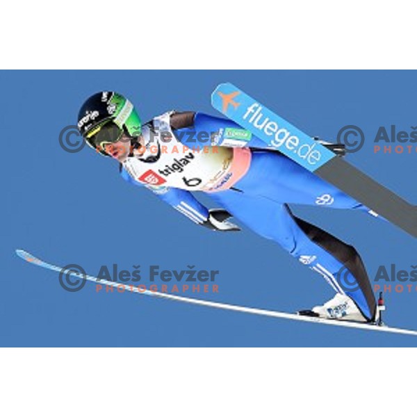 Tomaz Naglic (SLO) competes at Ski flying Qualification during the Final of Ski jumping World Cup 2017/2018 in Planica, Slovenia on March 22, 2018