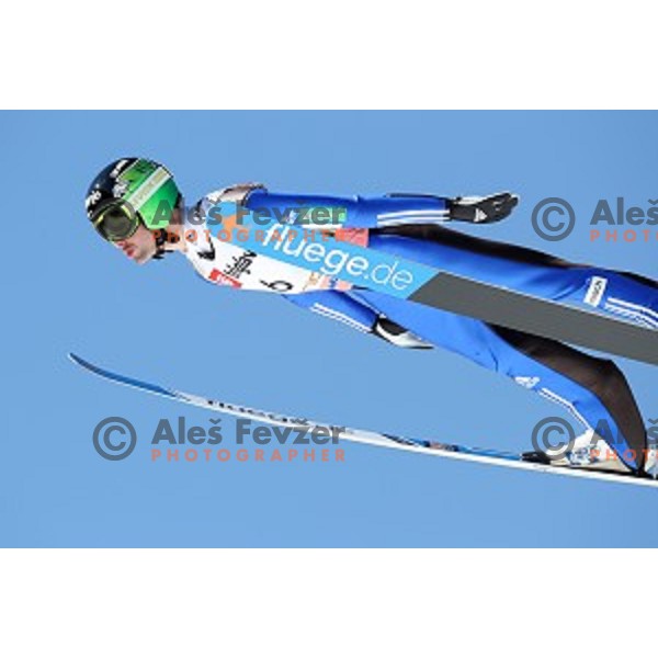 Tomaz Naglic (SLO) competes at Ski flying Qualification during the Final of Ski jumping World Cup 2017/2018 in Planica, Slovenia on March 22, 2018