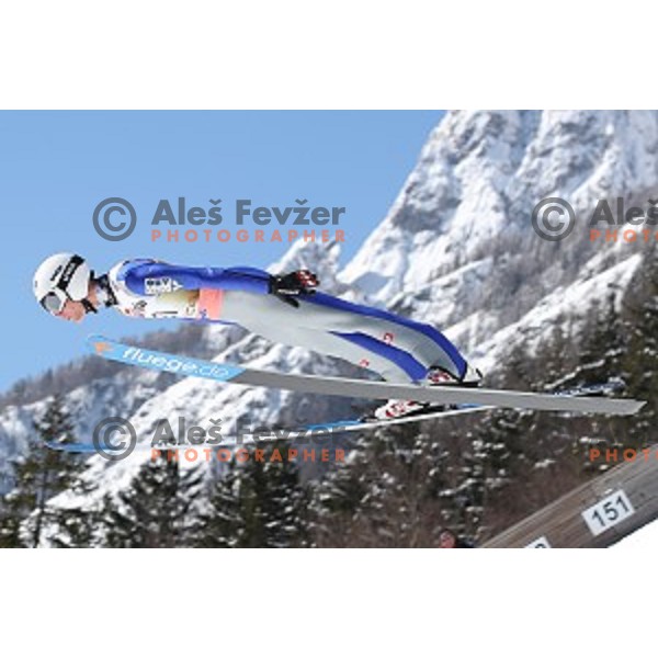 Daniel Huber (AUT) competes at Ski flying Qualification during the Final of Ski jumping World Cup 2017/2018 in Planica, Slovenia on March 22, 2018