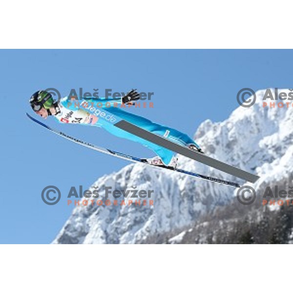 Nejc Dezman (SLO) competes at Ski flying Qualification during the Final of Ski jumping World Cup 2017/2018 in Planica, Slovenia on March 22, 2018