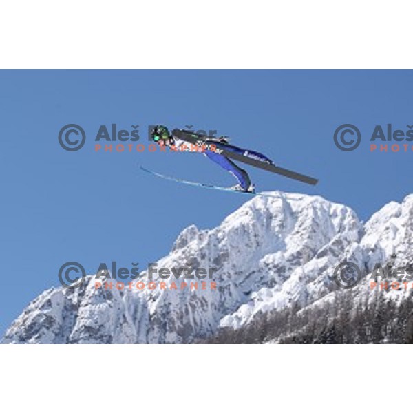 Tilen Bartol (SLO) competes at Ski flying Qualification during the Final of Ski jumping World Cup 2017/2018 in Planica, Slovenia on March 22, 2018
