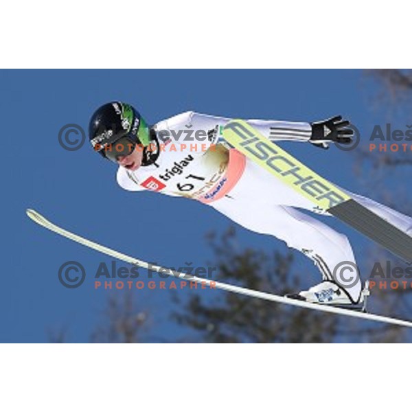 Peter Prevc (SLO) competes at Ski flying Qualification during the Final of Ski jumping World Cup 2017/2018 in Planica, Slovenia on March 22, 2018