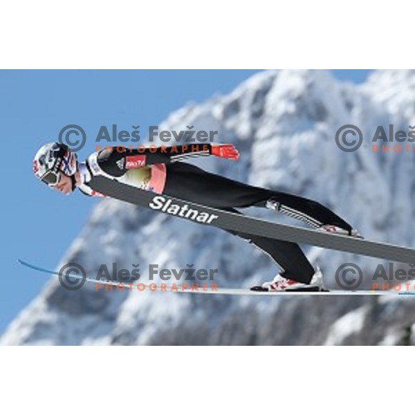 Robert Johansson (NOR) competes at Ski flying Qualification during the Final of Ski jumping World Cup 2017/2018 in Planica, Slovenia on March 22, 2018