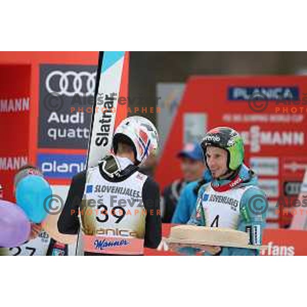 Robert Kranjec (SLO) at Ski flying event during the Final of Ski jumping World Cup 2017/2018 in Planica, Slovenia on March 23, 2018