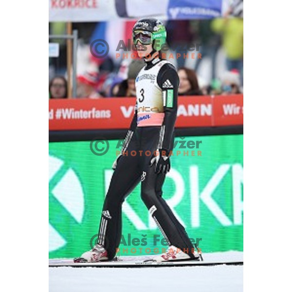 Jurij Tepes (SLO) at Ski flying event during the Final of Ski jumping World Cup 2017/2018 in Planica, Slovenia on March 23, 2018