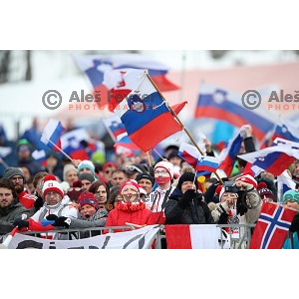 at Ski flying event during the Final of Ski jumping World Cup 2017/2018 in Planica, Slovenia on March 23, 2018