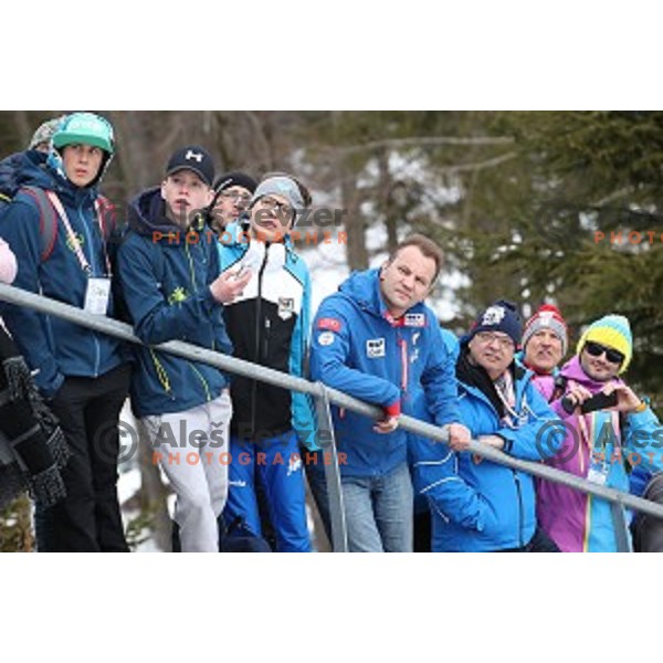 at Ski flying event during the Final of Ski jumping World Cup 2017/2018 in Planica, Slovenia on March 23, 2018