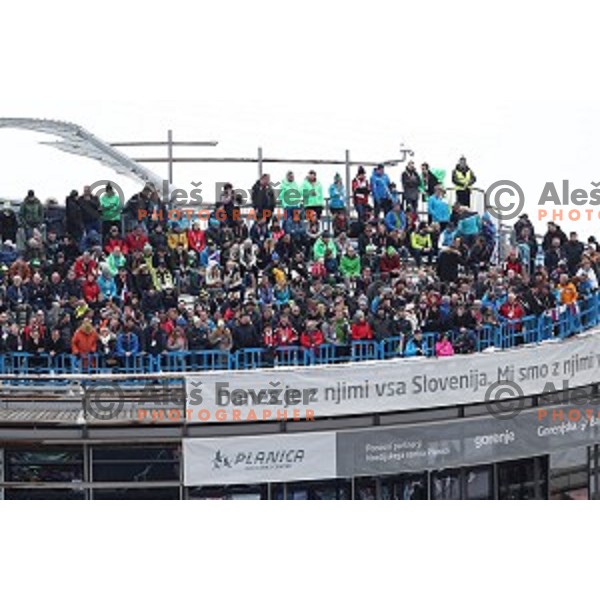 at Ski flying event during the Final of Ski jumping World Cup 2017/2018 in Planica, Slovenia on March 23, 2018