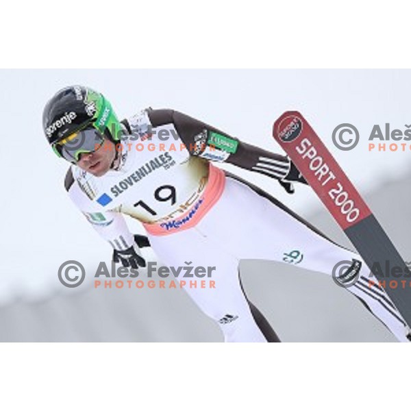 Jernej Damjan (SLO) at Ski flying during the Final of Ski jumping World Cup 2017/2018 in Planica, Slovenia on March 23, 2018